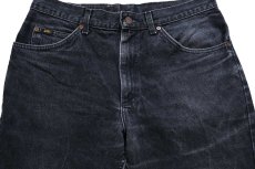 画像4: 90s USA製 Leeリー 200 ブラック デニムパンツ W33 (4)