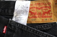 画像5: Levi'sリーバイス 501 ブラック デニムパンツ W38★SDP4664 (5)