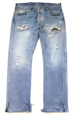 画像2: Levi'sリーバイス 501 ダメージ&USED加工 デニムパンツ カスタム W38 L32★SDP4648 (2)