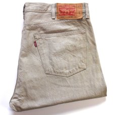 画像1: Levi'sリーバイス 501 CONE DENIM WHITE OAK カラーデニムパンツ カーキ W40★SDP4658 (1)