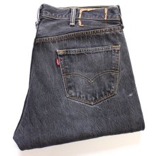 画像1: Levi'sリーバイス 501 ペンキ飛び 先染め ブラック デニムパンツ W38★SDP4661 (1)