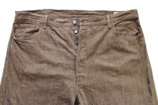 画像4: Levi'sリーバイス 501 CONE DENIM WHITE OAK カラーデニムパンツ ブラウン W46★SDP4673 特大 (4)