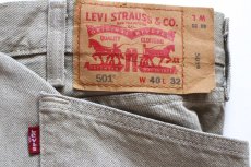 画像6: Levi'sリーバイス 501 CONE DENIM WHITE OAK カラーデニムパンツ カーキ W40★SDP4658 (6)