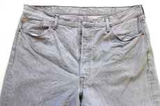 画像4: Levi'sリーバイス 501 先染め グレー デニムパンツ W42★SDP4675 (4)