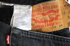 画像5: Levi'sリーバイス 501 ブラック デニムパンツ W38★SDP4669 (5)