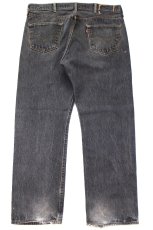 画像3: Levi'sリーバイス 501 ペンキ飛び 先染め ブラック デニムパンツ W38★SDP4661 (3)