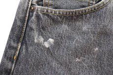画像7: Levi'sリーバイス 501 ペンキ飛び 先染め ブラック デニムパンツ W38★SDP4661 (7)