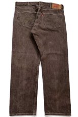 画像3: 00s メキシコ製 Levi'sリーバイス 501 先染め カラーデニムパンツ 焦げ茶 W40 (3)