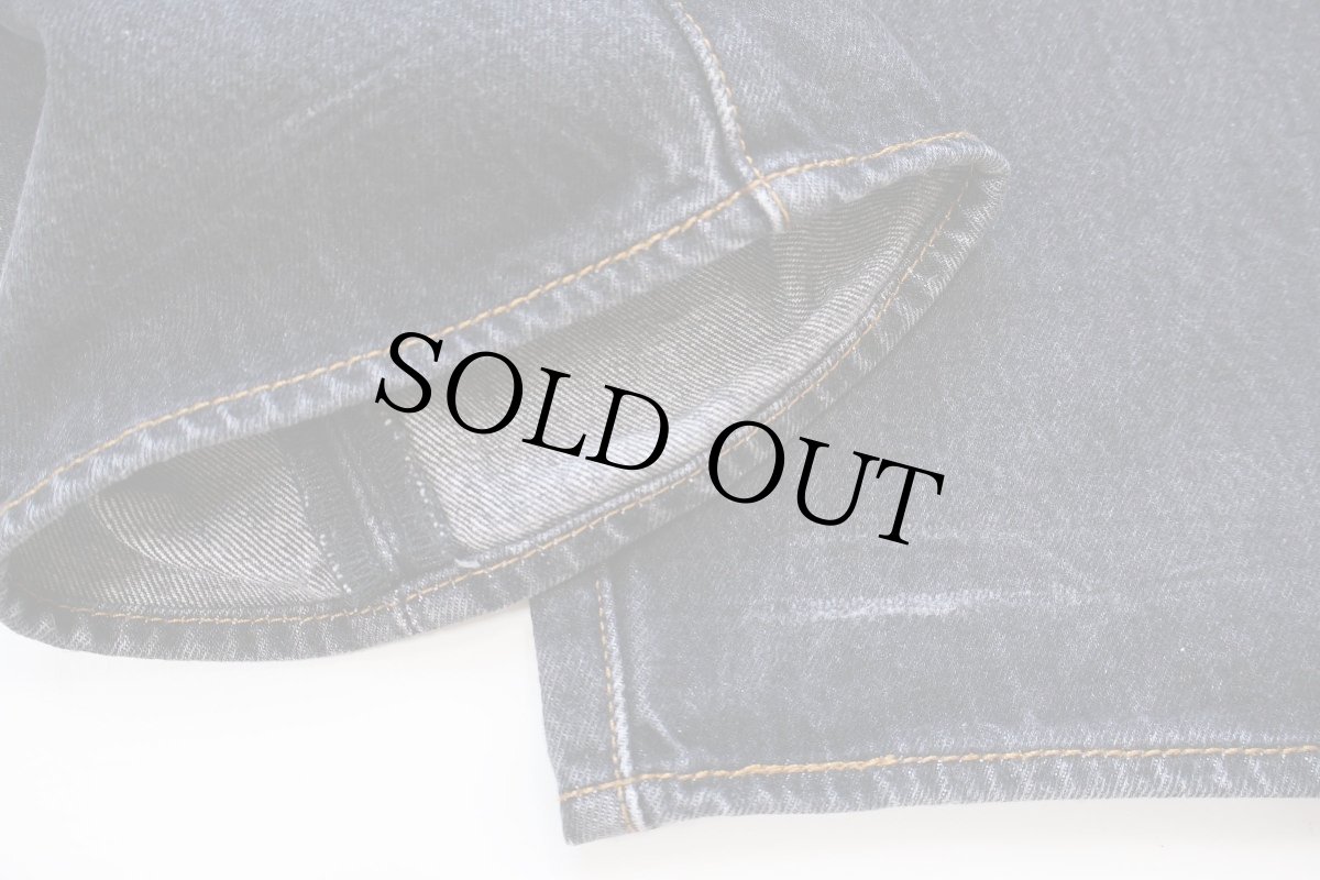 画像6: Levi'sリーバイス 501 先染め ブラック デニムパンツ W42 (6)