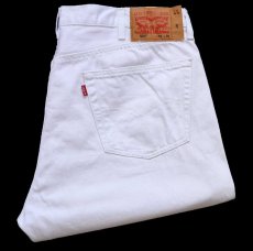 画像1: Levi'sリーバイス 501 ホワイト デニムパンツ W42 L30★SDP4679 (1)