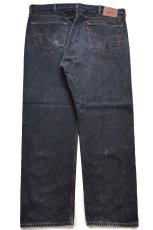 画像3: 00s メキシコ製 Levi'sリーバイス 501 先染め ブラック デニムパンツ W44★特大 (3)