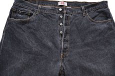 画像4: 00s メキシコ製 Levi'sリーバイス 501 先染め ブラック デニムパンツ W44★特大 (4)