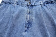 画像4: 90s DOCKERSドッカーズ ツータック スラックス デニムパンツ W36 L30★E Levi'sリーバイス (4)