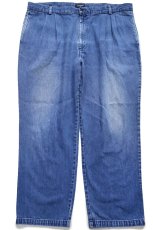 画像2: 00s DOCKERSドッカーズ ツータック スラックス デニムパンツ W44 L30★F 特大 Levi'sリーバイス (2)