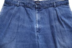 画像4: 00s DOCKERSドッカーズ ツータック スラックス デニムパンツ W44 L30★F 特大 Levi'sリーバイス (4)