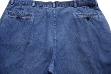 画像5: 00s DOCKERSドッカーズ ツータック スラックス デニムパンツ W44 L30★F 特大 Levi'sリーバイス (5)