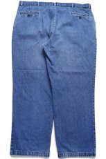 画像3: 00s DOCKERSドッカーズ ツータック スラックス デニムパンツ W44 L30★F 特大 Levi'sリーバイス (3)