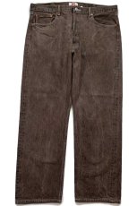 画像2: 00s メキシコ製 Levi'sリーバイス 501 先染め カラーデニムパンツ 焦げ茶 W40 (2)