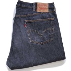 画像1: 00s メキシコ製 Levi'sリーバイス 501 先染め ブラック デニムパンツ W44★特大 (1)