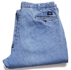画像1: 90s DOCKERSドッカーズ ツータック スラックス デニムパンツ W36 L30★E Levi'sリーバイス (1)