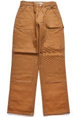 画像2: 新品★carharttカーハート ダブルニー ダック地 ペインターパンツ 茶 W30 L30 (2)