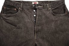 画像4: 00s メキシコ製 Levi'sリーバイス 501 先染め カラーデニムパンツ 焦げ茶 W40 (4)
