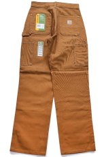 画像3: 新品★carharttカーハート ダブルニー ダック地 ペインターパンツ 茶 W30 L30 (3)