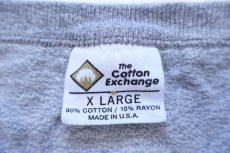 画像5: 90s USA製 The Cotton Exchange PLANO WEST アメフト ノースリーブ コットン×レーヨン Tシャツ 杢グレー XL (5)