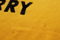 画像7: 70s USA製 Championチャンピオン LARRY XJ フェルトプリント JAGUAR コットン フットボールTシャツ 濃黄×黒 M (7)