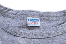 画像4: 70s USA製 Championチャンピオン ST. THOMAS EAGLES アメフト マスコット 88/12 Tシャツ ショート丈 杢グレー XL (4)