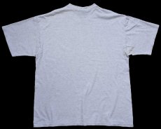 画像3: 90s USA製 NAVY ロゴ コットンTシャツ 杢ライトグレー XL (3)