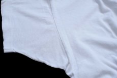 画像5: 70s USA製 Championチャンピオン OU TENNIS 染み込みプリント コットンTシャツ ボロ 白 XL (5)