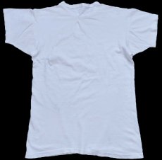 画像3: 70s USA製 Championチャンピオン OU TENNIS 染み込みプリント コットンTシャツ ボロ 白 XL (3)