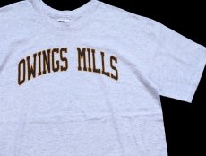 画像1: 90s USA製 OWINGS MILLS コットンTシャツ 杢ライトグレー XL (1)
