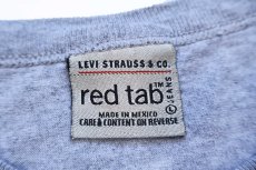 画像4: 00s メキシコ製 Levi'sリーバイス red tab ロゴ 染み込みプリント Tシャツ 杢グレー L (4)