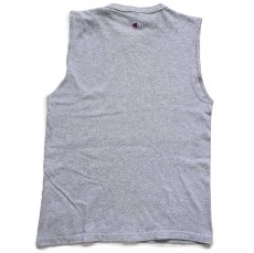 画像3: 90s USA製 Championチャンピオン MUSTANGS CROSS COUNTRY ホース ノースリーブ Tシャツ 杢グレー M (3)