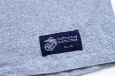 画像5: 90s USA製 The Cotton Exchange USMC ロゴ コットン×レーヨン Tシャツ 杢グレー XL (5)