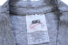 画像6: 90s ギリシャ製 NIKEナイキ DEFI VERT JURA 95 両面 染み込みプリント コットンTシャツ 杢グレー L (6)