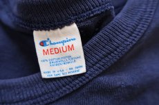 画像5: 80s USA製 Championチャンピオン NFL CHICAGO BEARS アメフト ひび割れプリント コットンTシャツ 紺 M (5)