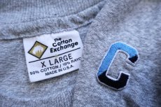 画像4: 90s USA製 The Cotton Exchange THE CITADEL コットン×レーヨン Tシャツ 杢グレー XL (4)
