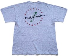 画像3: 90s ギリシャ製 NIKEナイキ DEFI VERT JURA 95 両面 染み込みプリント コットンTシャツ 杢グレー L (3)