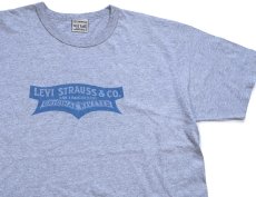 画像1: 00s メキシコ製 Levi'sリーバイス red tab ロゴ 染み込みプリント Tシャツ 杢グレー L (1)