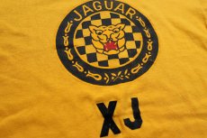 画像3: 70s USA製 Championチャンピオン LARRY XJ フェルトプリント JAGUAR コットン フットボールTシャツ 濃黄×黒 M (3)