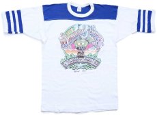 画像2: 80s USA製 10TH ALBUQUERQUE BALLOON FIESTA 1981 両面プリント ツートン アスレチックTシャツ 白×青 L (2)