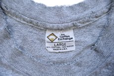 画像5: 90s USA製 The Cotton Exchange WESTMINSTER ペンキ飛び コットン×レーヨン Tシャツ 杢グレー ボロ L (5)