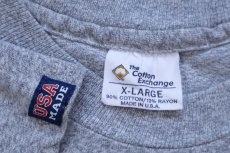 画像4: 90s USA製 The Cotton Exchange USMC ロゴ コットン×レーヨン Tシャツ 杢グレー XL (4)