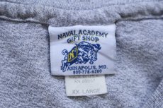 画像5: USA製 The Cotton Exchange NAVAL ACADEMY NAVY FOOTBALL ロゴ ひび割れプリント Tシャツ 杢グレー XXL★特大 (5)
