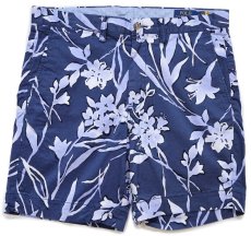 画像1: ポロ ラルフローレン フローラル柄 ストレッチ ショートパンツ 紺 W34★ショーツ (1)