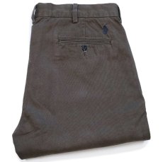 画像1: 00s ポロ ラルフローレン CUSTOM FIT PANT コットン チノパン 焦げ茶 W36 L30★367 (1)