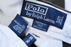 画像6: 00s ポロ ラルフローレン CUSTOM FIT PANT コットン チノパン 焦げ茶 W36 L30★367 (6)